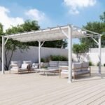 Aluminium Pergola Florenz 1116 | Weiß/Weiß | 350x505x236 cm