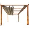 WEDEBAU_Paragon_Pavillon_Florida (4) B-WARE Aluminium Pergola Florida 1111 | Holzoptik hellbraun | 350x350x235 cm
